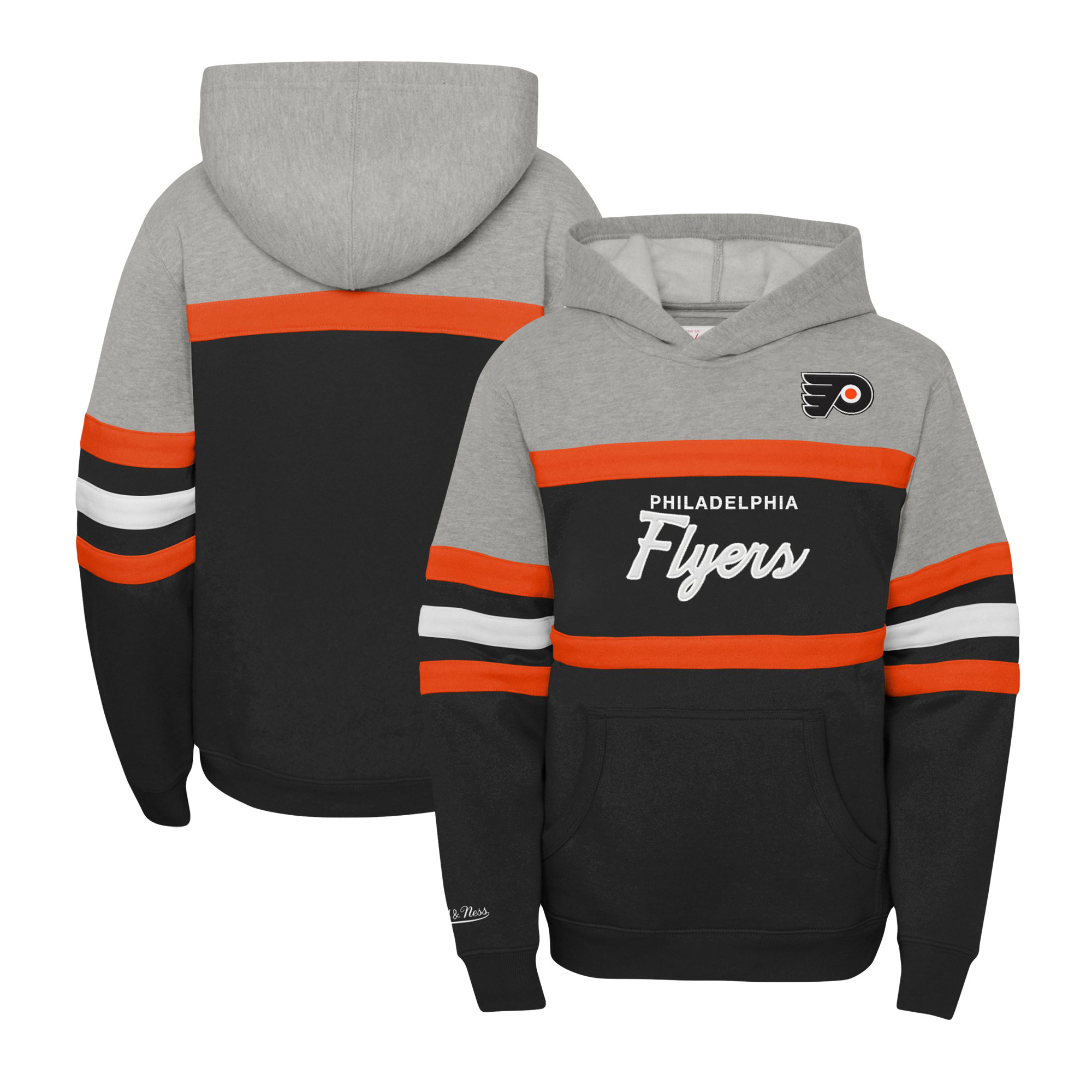 Youth Mitchell \u0026 Ness-Black Philadelphia Flyers Head Coach Pullover Hoodie